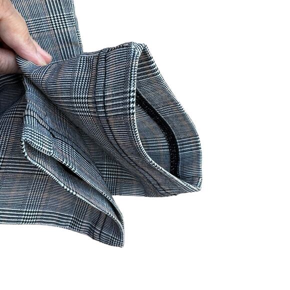 New Calvin Klein Women Gray Plaid Stretch Flat Front Mid Rise Suit Pants 8 - Picture 5 of 7